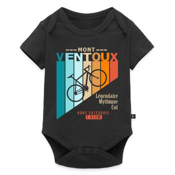 vélo mont ventoux cyclsite velo - Body à manches courtes Premium Bébé - noir - Devant