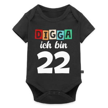 Digga Ich Bin 22 Jahre 22. Geburtstag - Baby Premium Kurzarmbody - Schwarz - Vorne