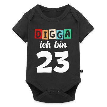 Digga Ich Bin 23 Jahre 23. Geburtstag - Baby Premium Kurzarmbody - Schwarz - Vorne