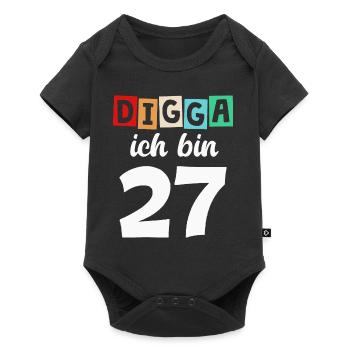 Digga Ich Bin 27 Jahre 27. Geburtstag - Baby Premium Kurzarmbody - Schwarz - Vorne
