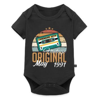 Cadeau d’anniversaire mai 1991 1991 mai - mai 1991 - Body à manches courtes Premium Bébé - noir - Devant