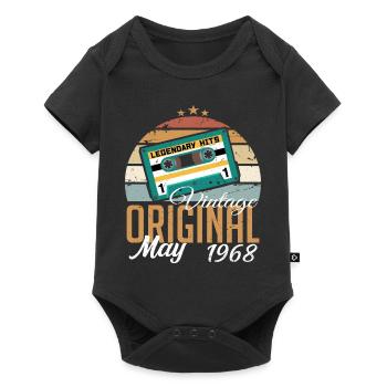 May 1968 Birthday Gift 1968 May - May 1968 - Baby Premium short-sleeve bodysuit - black - Front
