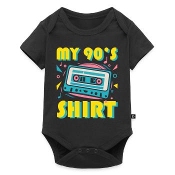 90s T Shirt - Baby Premium short-sleeve bodysuit - black - Front