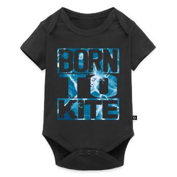 Born to Kite - Baby Premium Kurzarmbody - Schwarz - Vorne