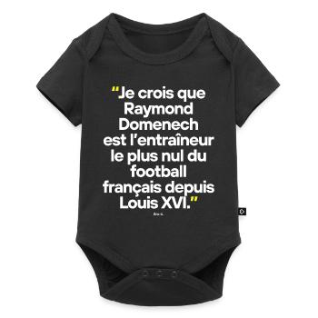 Citation célèbre footballeur - Body à manches courtes Premium Bébé - noir - Devant