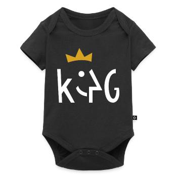 King - König - Baby Premium short-sleeve bodysuit - black - Front