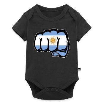 Argentina Flag Fist - Baby Premium short-sleeve bodysuit - black - Front