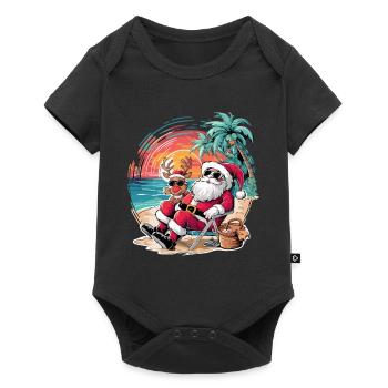 Noël en juillet - Body à manches courtes Premium Bébé - noir - Devant