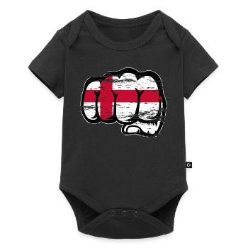 England flag fist used - Baby Premium short-sleeve bodysuit - black - Front