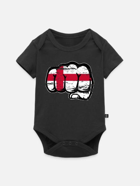 England Flagge Faust used - Baby Premium Kurzarmbody - Schwarz