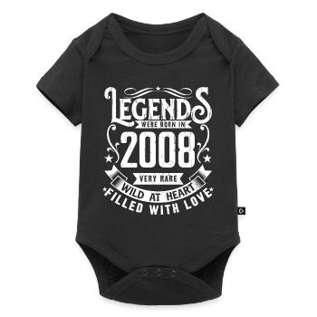 Legendary since 2008 born in 2008 Gift 2008 - Baby Premium short-sleeve bodysuit - black - Front