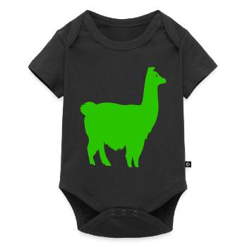 Llama Silhouette - Baby Premium short-sleeve bodysuit - black - Front
