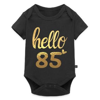 Hello 85 doré - Body à manches courtes Premium Bébé - noir - Devant