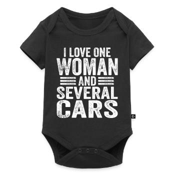 I Love One Woman And Several Cars Funny Mechanic - Baby Premium short-sleeve bodysuit - black - Front
