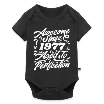 Awesome Since 1977 - Aged To Perfection, Gift 1977 - Baby Premium short-sleeve bodysuit - black - Front