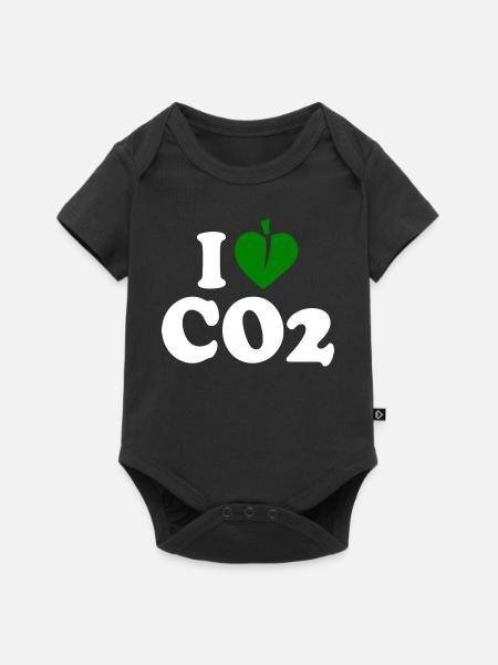 I love co2 - Baby Premium Kurzarmbody - Schwarz