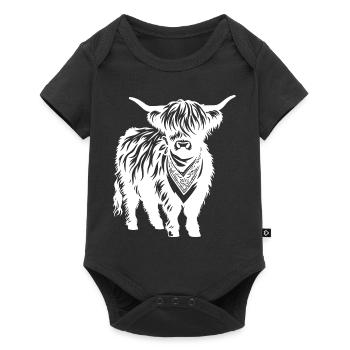 Kuhbauer Lustiger Bauernhof Kühe Tierfarm - Baby Premium Kurzarmbody - Schwarz - Vorne