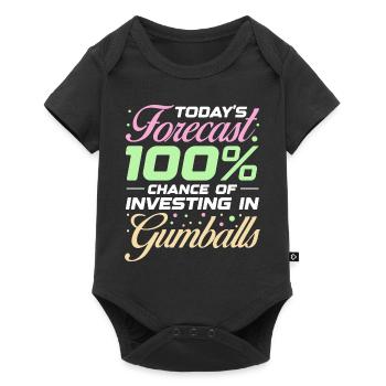 Today's Forecast 100% Chance Of Investing In - Baby Premium Kurzarmbody - Schwarz - Vorne
