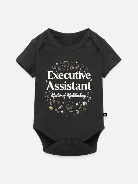 Assistent der Geschäftsführung Multitasking Expert - Baby Premium Kurzarmbody - Schwarz