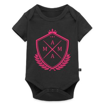mama wappen - Baby Premium Kurzarmbody - Schwarz - Vorne