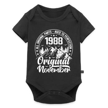 November 1988 Original 36 Years Anniversary Gift - Baby Premium short-sleeve bodysuit - black - Front