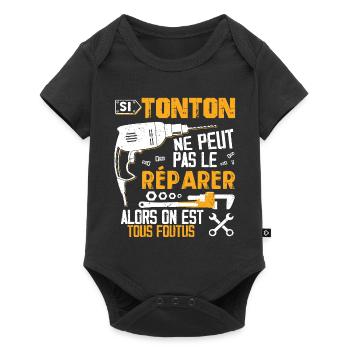 Si TONTON Ne Peut Pas Le Réparer Est Tous Foutus - Body à manches courtes Premium Bébé - noir - Devant
