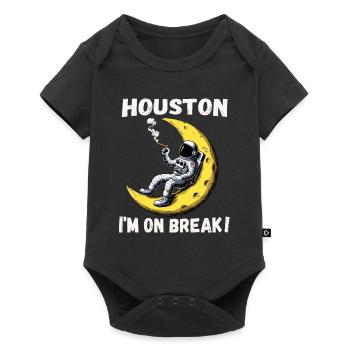 Houston Je fais une pause, astronaute se détend sur la lune - Body à manches courtes Premium Bébé - noir - Devant