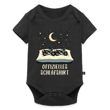 offizielles schlafshirt pärchen simson s51Moto - Baby Premium Kurzarmbody - Schwarz - Vorne