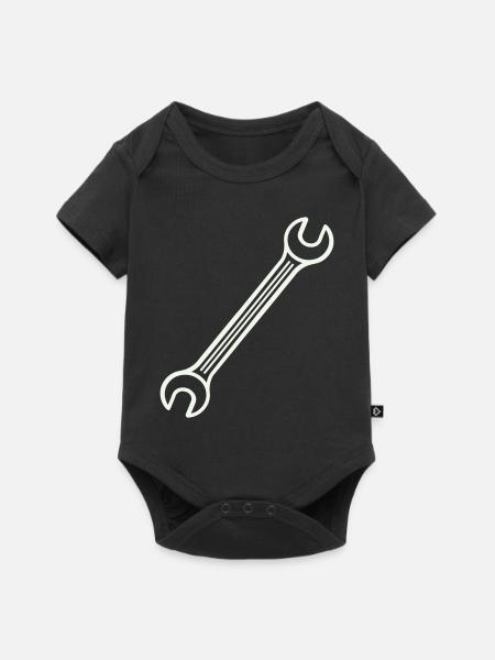 Schraubenschlüssel - Baby Premium Kurzarmbody - Schwarz