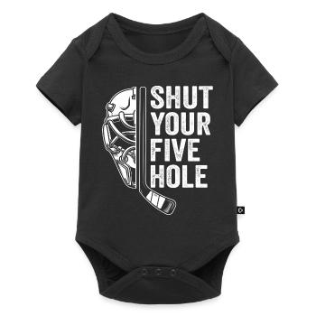 shut your five hole - Baby Premium short-sleeve bodysuit - black - Front