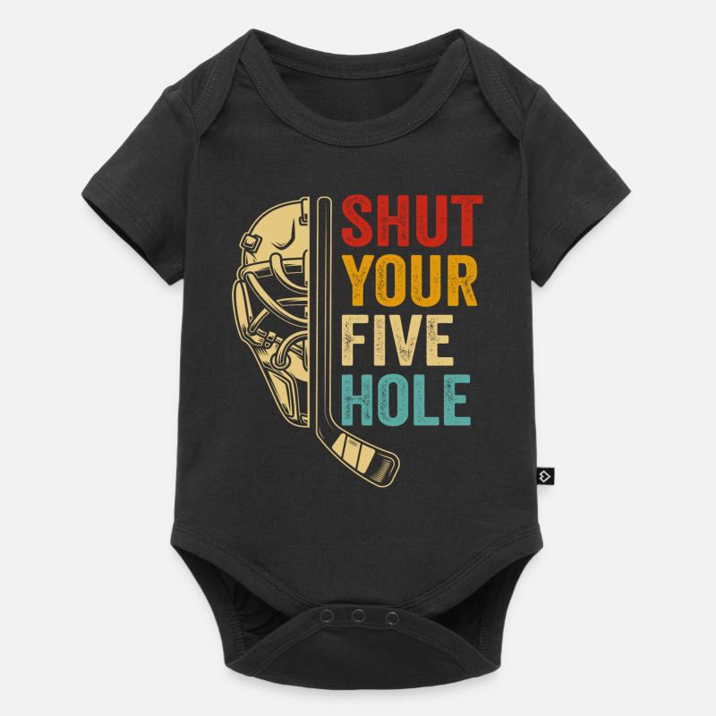 shut your five hole - Body à manches courtes Premium Bébé - noir