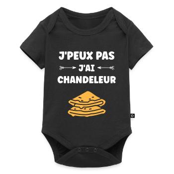 crêpe - Body à manches courtes Premium Bébé - noir - Devant