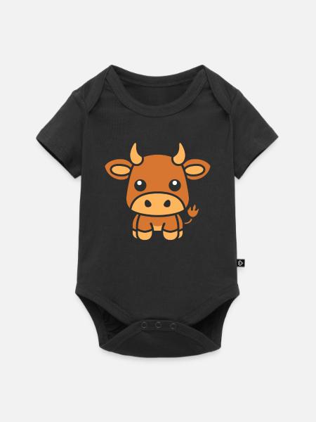Stier - Baby Premium Kurzarmbody - Schwarz