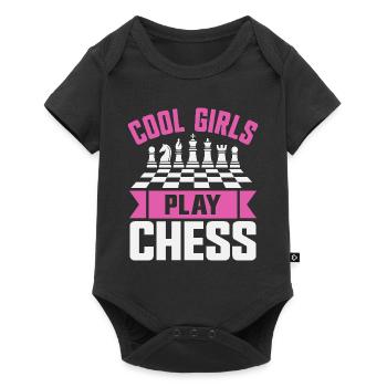 Chess Player Cool Girls Play Chess - Baby Premium short-sleeve bodysuit - black - Front
