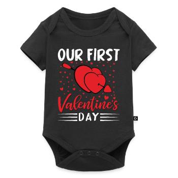 xoxo love you amore Blumen Frauen Valentinstag 14 - Baby Premium Kurzarmbody - Schwarz - Vorne