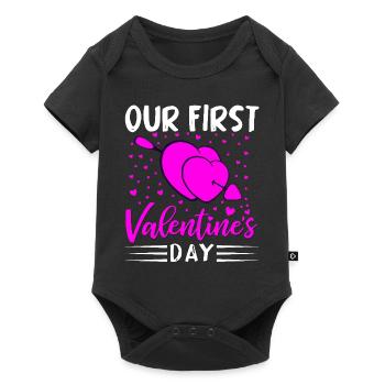 xoxo love you amore Blumen Frauen Valentinstag 14 - Baby Premium Kurzarmbody - Schwarz - Vorne