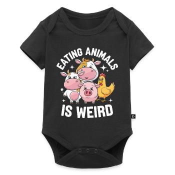Vegetarian Vegan Veggie Vegetarian - Baby Premium short-sleeve bodysuit - black - Front