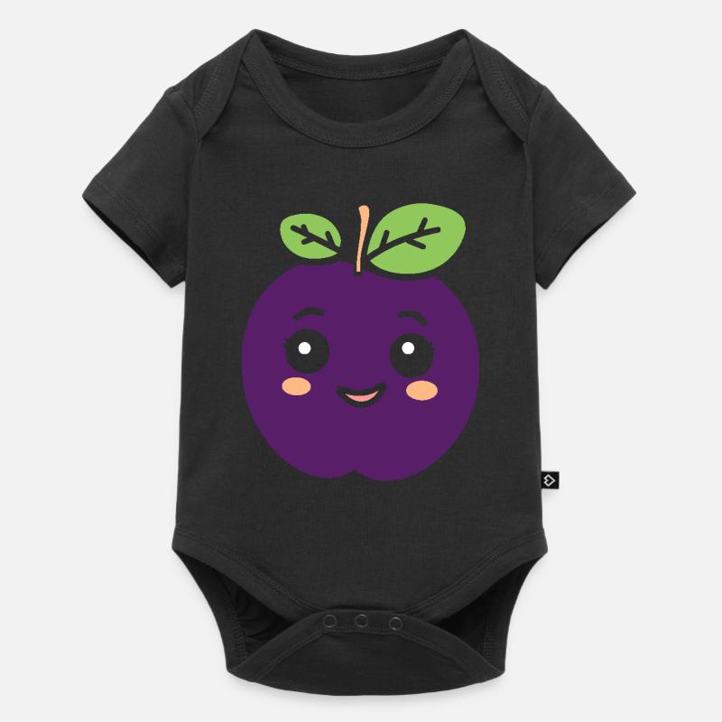 Pflaume - Baby Premium Kurzarmbody - Schwarz