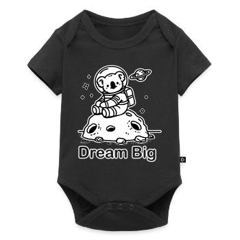 Astronaut Coala sitting on a meteorite - Dream Big - Baby Premium short-sleeve bodysuit - black - Front