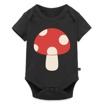 Playful Mushroom - Baby Premium short-sleeve bodysuit - black - Front