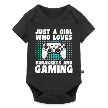 Gamer and Parakeets: Video Games and Colorful Adventure - Baby Premium short-sleeve bodysuit - black - Front