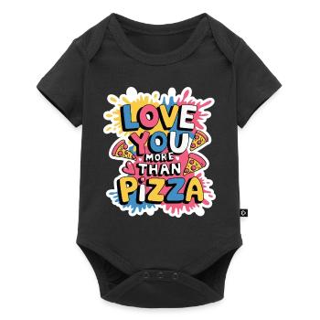 I Love You More Than Pizza 2025,valentine's day - Baby Premium short-sleeve bodysuit - black - Front