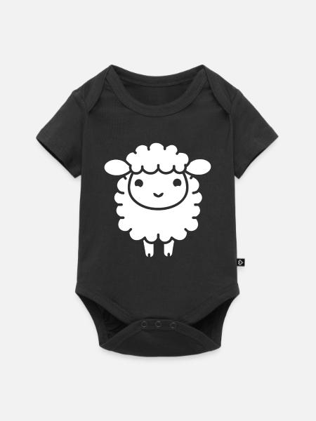 Lamm - Baby Premium Kurzarmbody - Schwarz