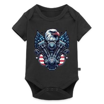 Motorrad,motorcycle,dirkbike motocross - Baby Premium Kurzarmbody - Schwarz - Vorne