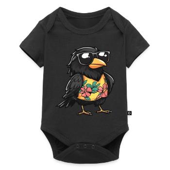 Raven Crow Comic Funny Summer - Baby Premium short-sleeve bodysuit - black - Front