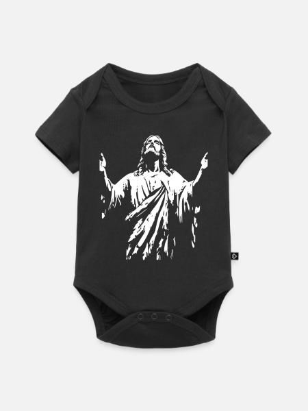 Jesus Christus Gott Christlich - Baby Premium Kurzarmbody - Schwarz