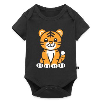 Tiger - Baby Premium short-sleeve bodysuit - black - Front
