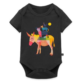 Stadtmusikanten "Artwork" - Baby Premium Kurzarmbody - Schwarz - Vorne