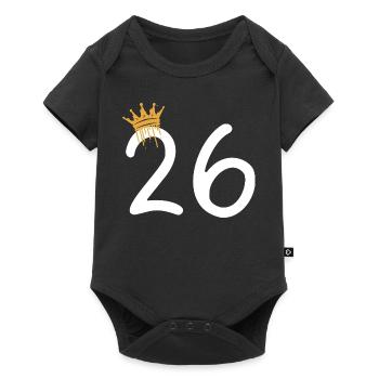 26 - Baby Premium Kurzarmbody - Schwarz - Vorne