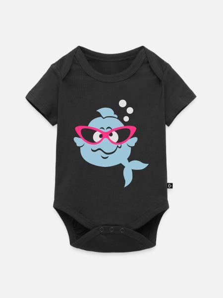 Retrofisch - Baby Premium Kurzarmbody - Schwarz